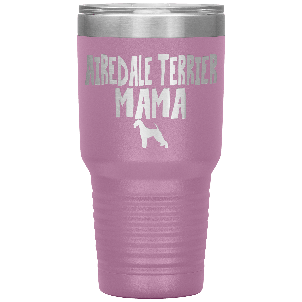 Airedale Terrier Mama 30 Oz Vacuum Tumbler Tumblers Light Purple