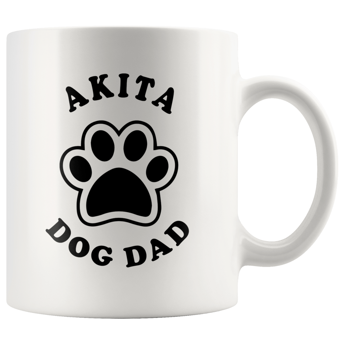 Akita Dog Dad Coffee / Tea Ceramic Mug - 11oz / 15oz Drinkware 11oz Mug