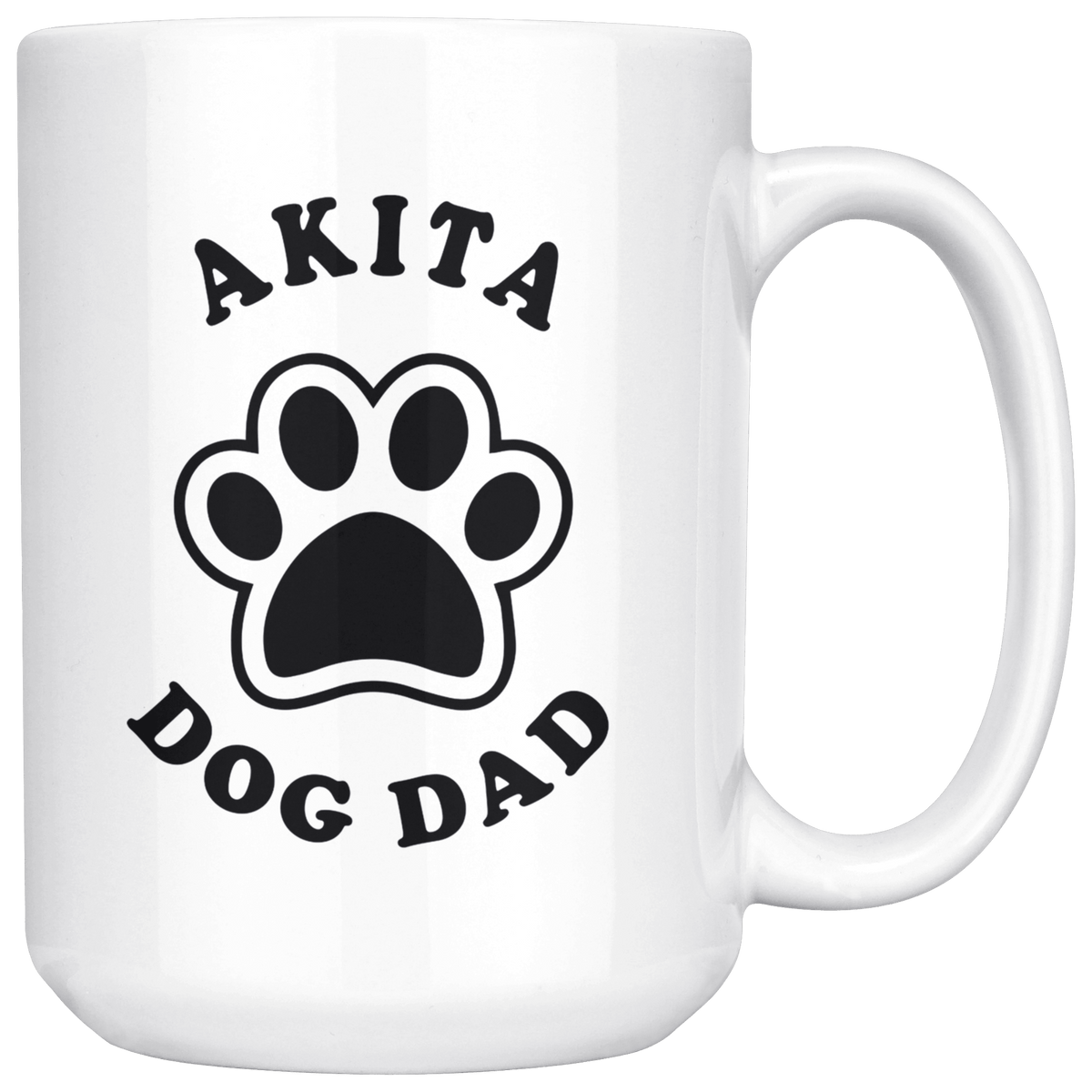 Akita Dog Dad Coffee / Tea Ceramic Mug - 11oz / 15oz Drinkware 15oz Mug