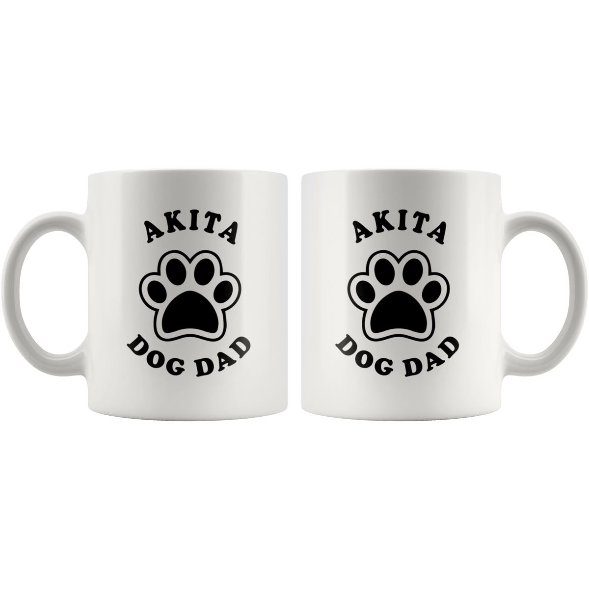 Akita Dog Dad Coffee / Tea Ceramic Mug - 11oz / 15oz Drinkware