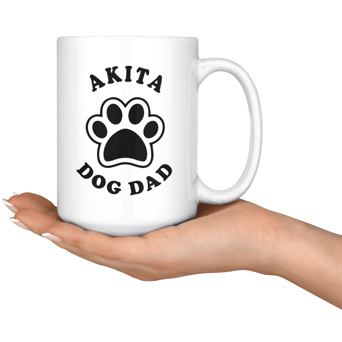 Akita Dog Dad Coffee / Tea Ceramic Mug - 11oz / 15oz Drinkware