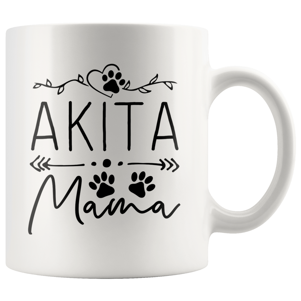 Akita Dog Mama Coffee / Tea Ceramic Mug - 11oz / 15oz Drinkware 11oz Mug