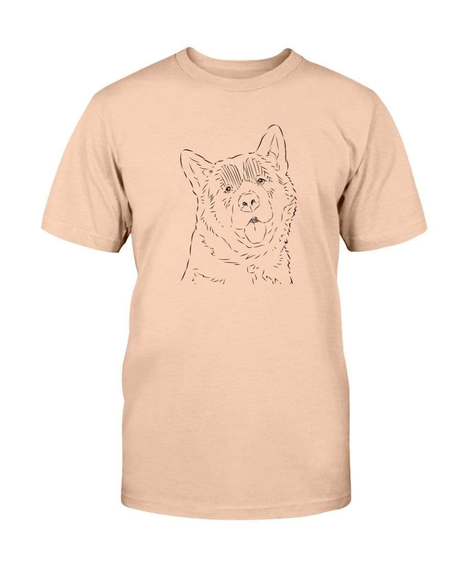 Akita Doodle Doggies Super Soft Unisex T-Shirt Shirts Sunset / S