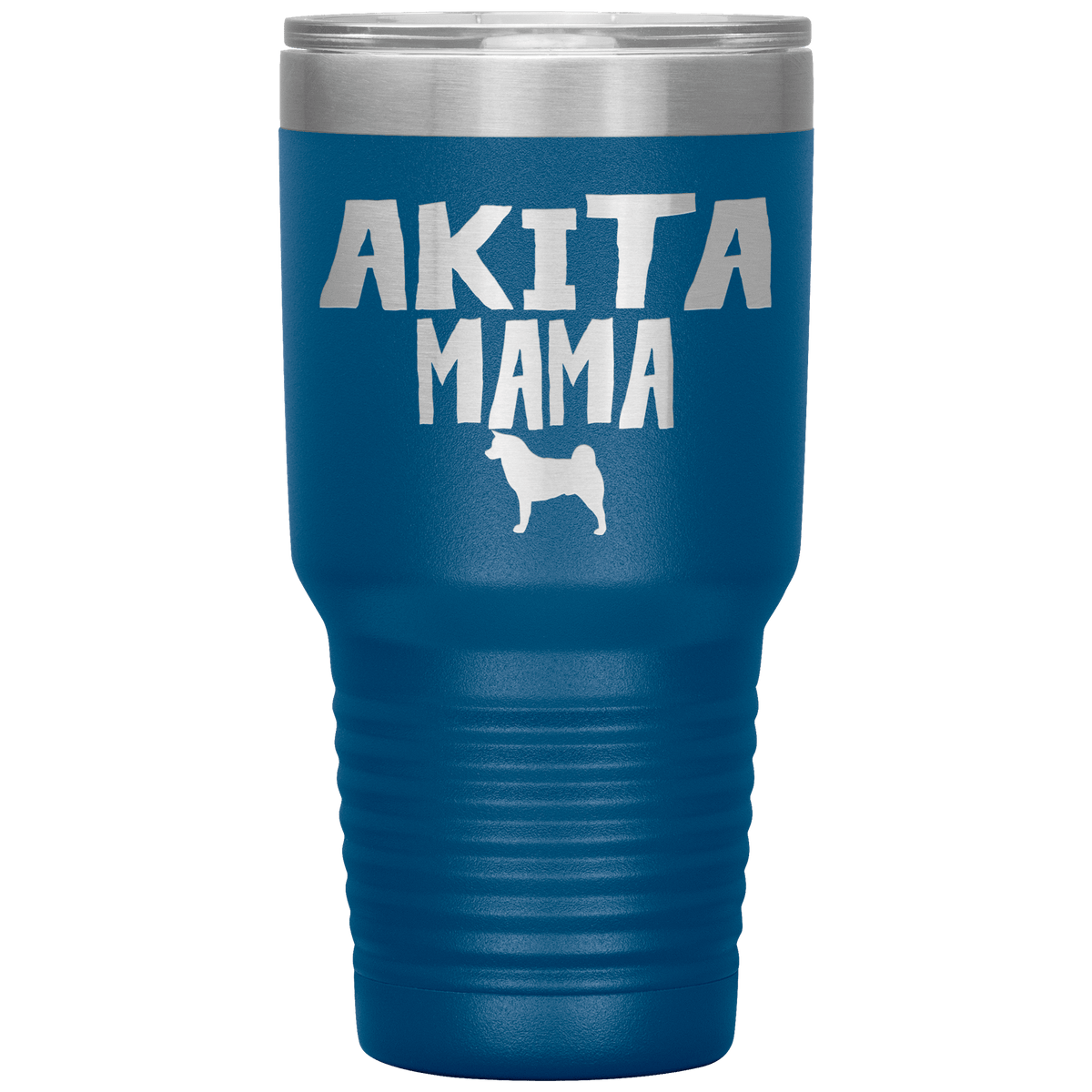 Akita Mama 30 Oz Vacuum Tumbler Tumblers Blue