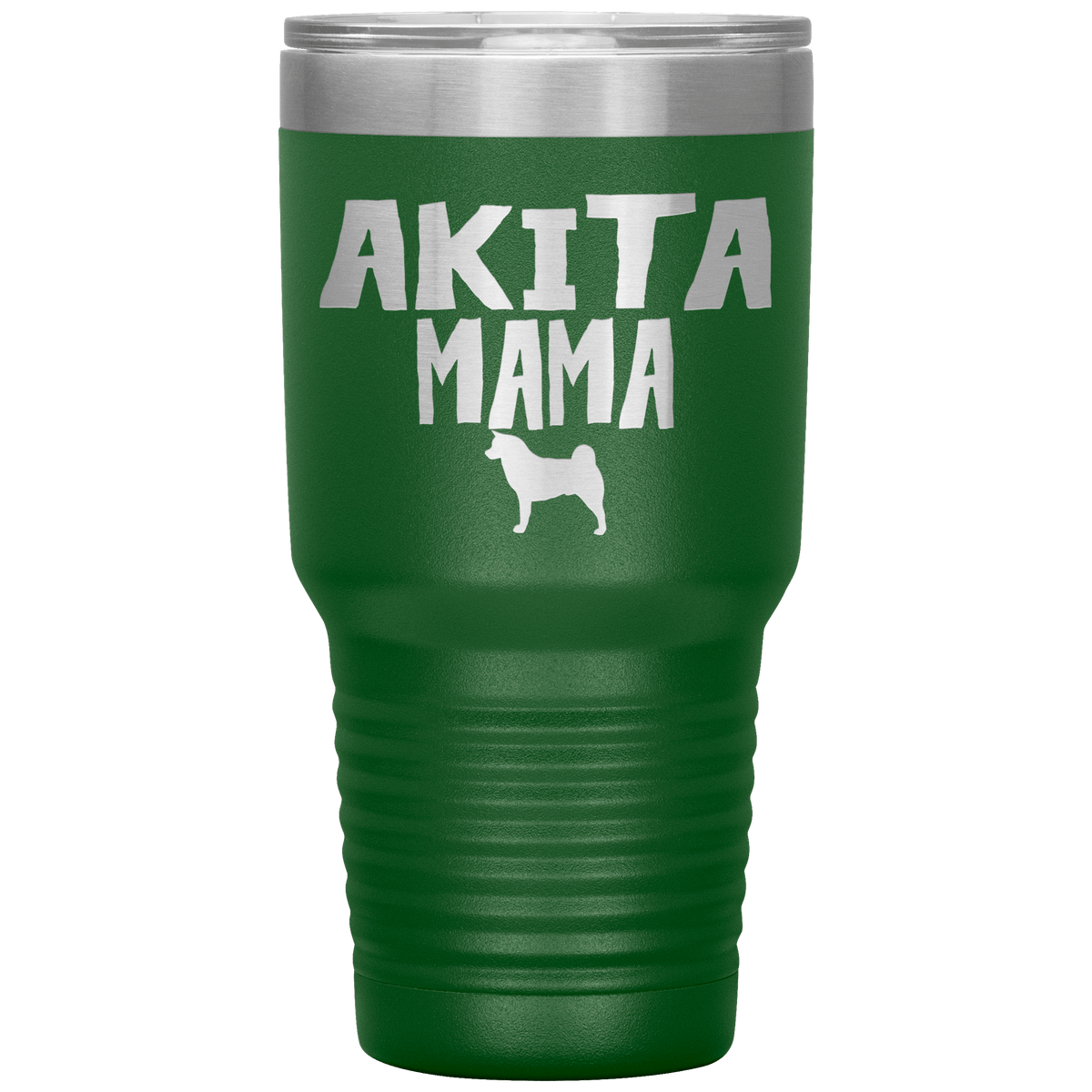 Akita Mama 30 Oz Vacuum Tumbler Tumblers Green