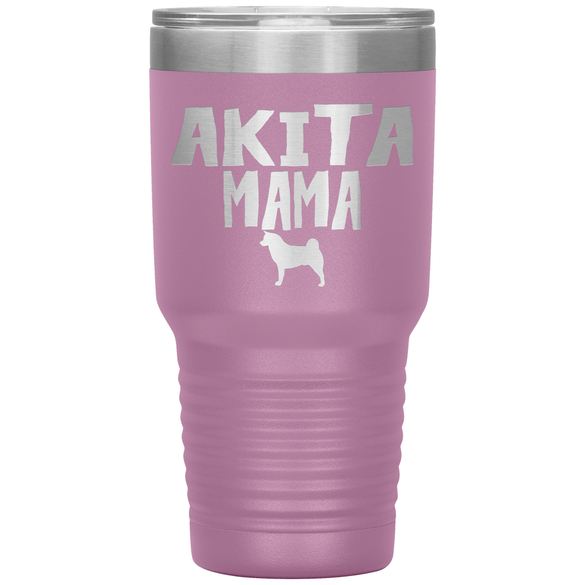Akita Mama 30 Oz Vacuum Tumbler Tumblers Light Purple
