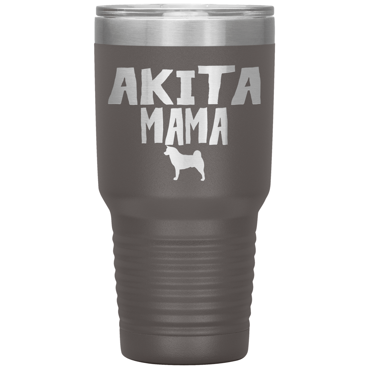 Akita Mama 30 Oz Vacuum Tumbler Tumblers Pewter