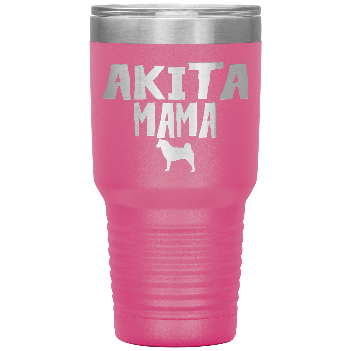 Akita Mama 30 Oz Vacuum Tumbler Tumblers Pink
