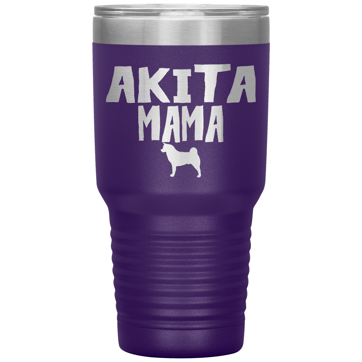 Akita Mama 30 Oz Vacuum Tumbler Tumblers Purple