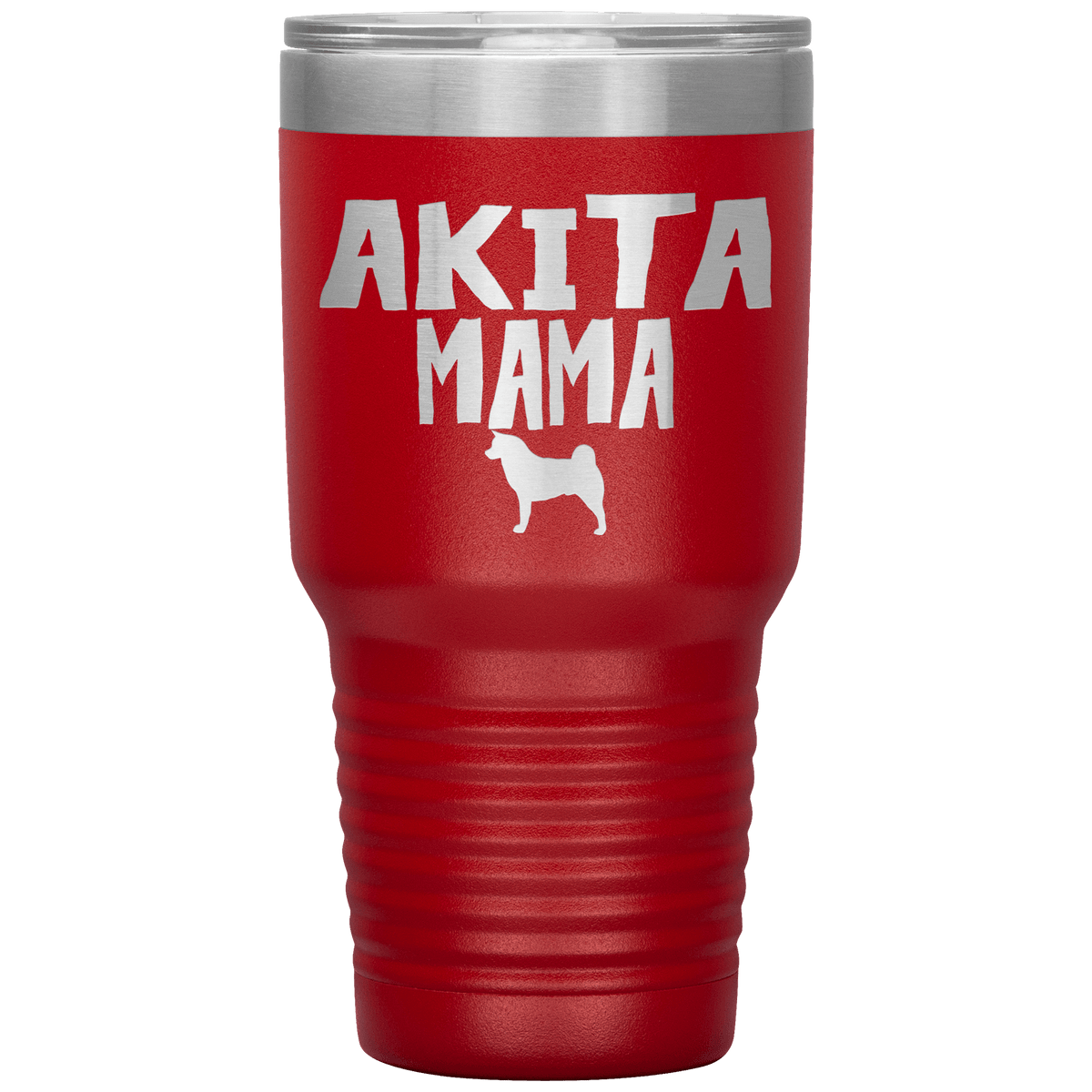 Akita Mama 30 Oz Vacuum Tumbler Tumblers Red