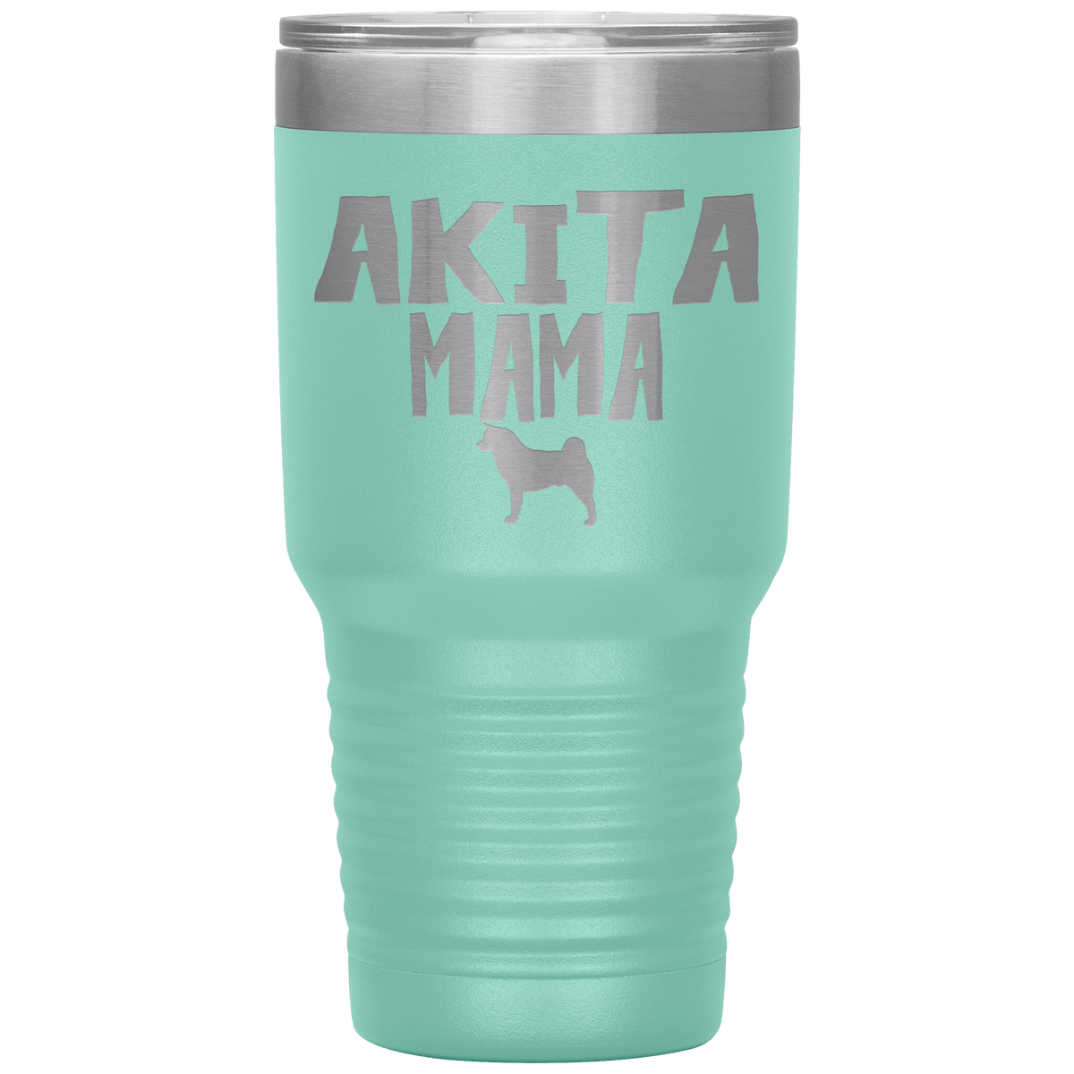 Akita Mama 30 Oz Vacuum Tumbler Tumblers Teal