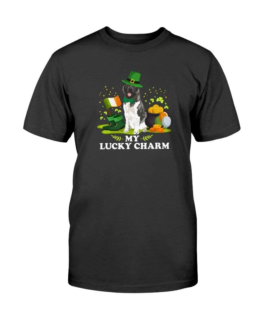 Akita St. Patricks Day My Lucky Charm Unisex T-Shirt Shirts Black / S