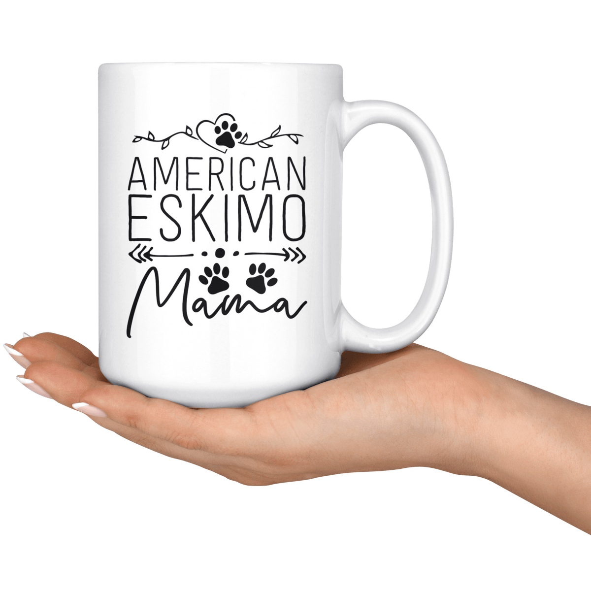 American Eskimo Dog Mama Coffee / Tea Ceramic Mug - 11oz / 15oz Drinkware