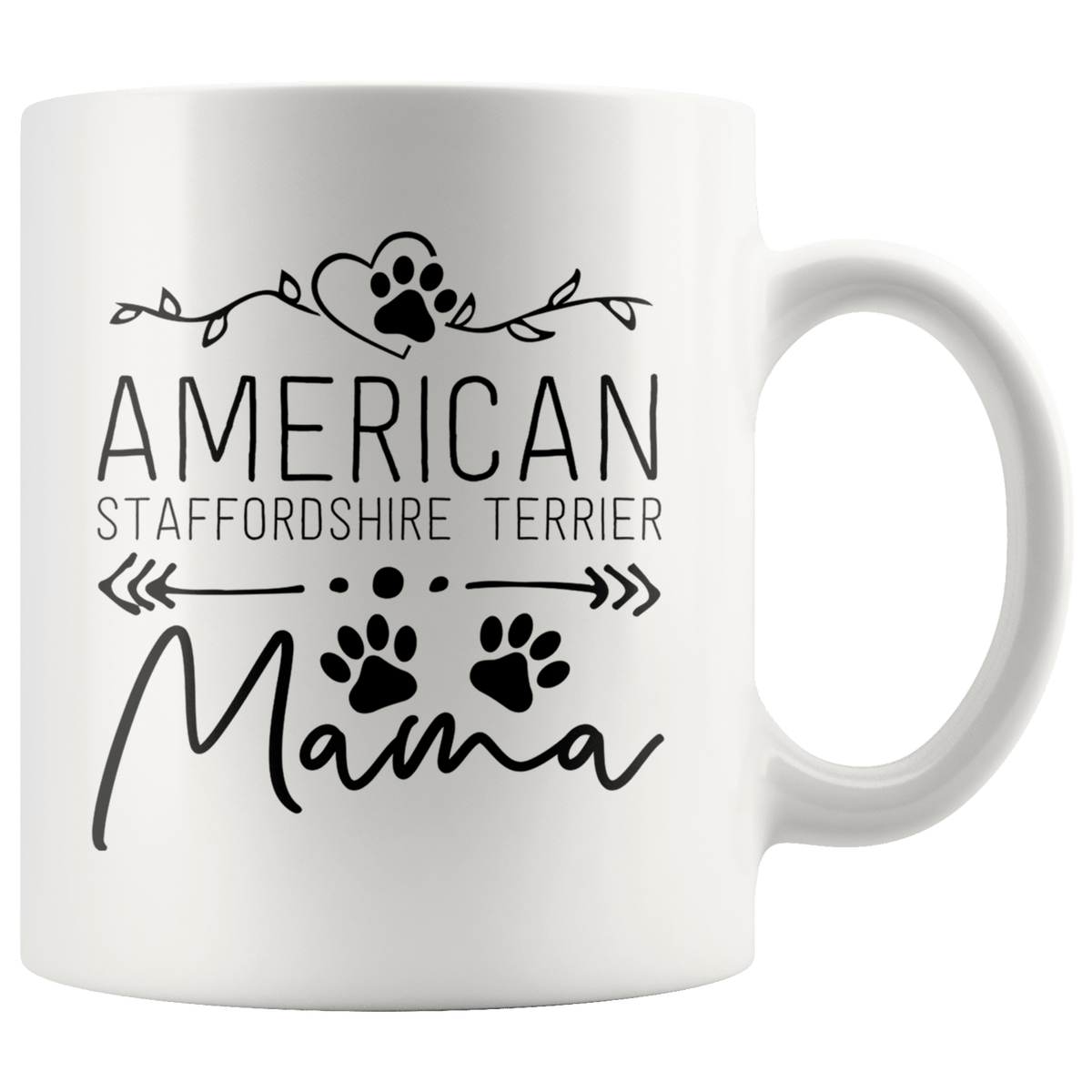 American Staffordshire Terrier Dog Mama Coffee / Tea Ceramic Mug - 11oz / 15oz Drinkware 11oz Mug
