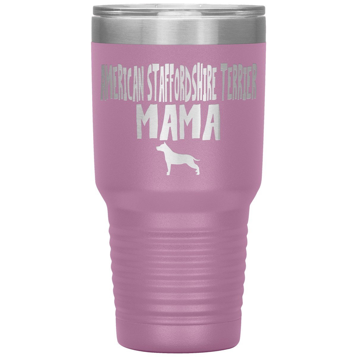 American Staffordshire Terrier Mama 30 Oz Vacuum Tumbler Tumblers Light Purple