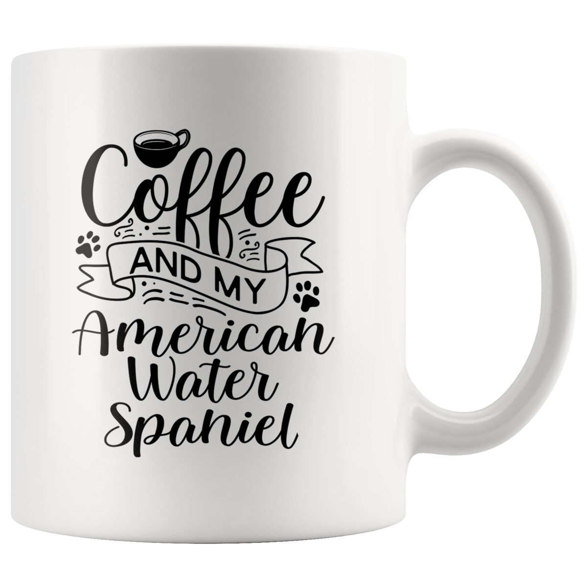 American Water Spaniel Coffee and my Dog Coffee / Tea Ceramic Mug - 11oz / 15oz Drinkware 11oz Mug