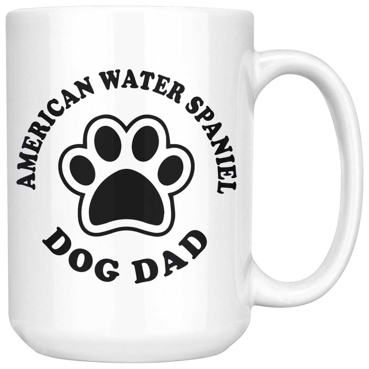 American Water Spaniel Dog Dad Coffee / Tea Ceramic Mug - 11oz / 15oz Drinkware 15oz Mug