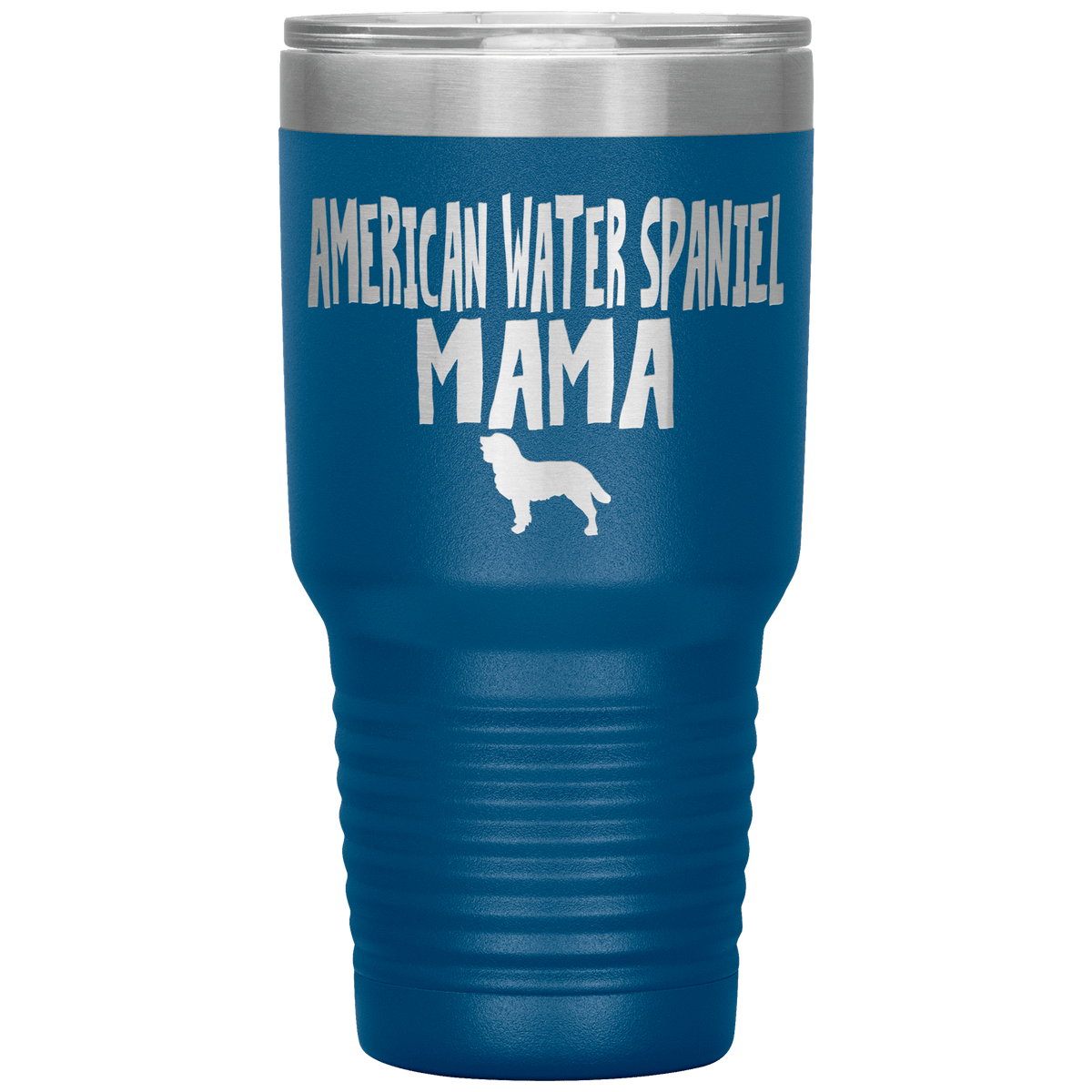American Water Spaniel Mama 30 Oz Vacuum Tumbler Tumblers Blue