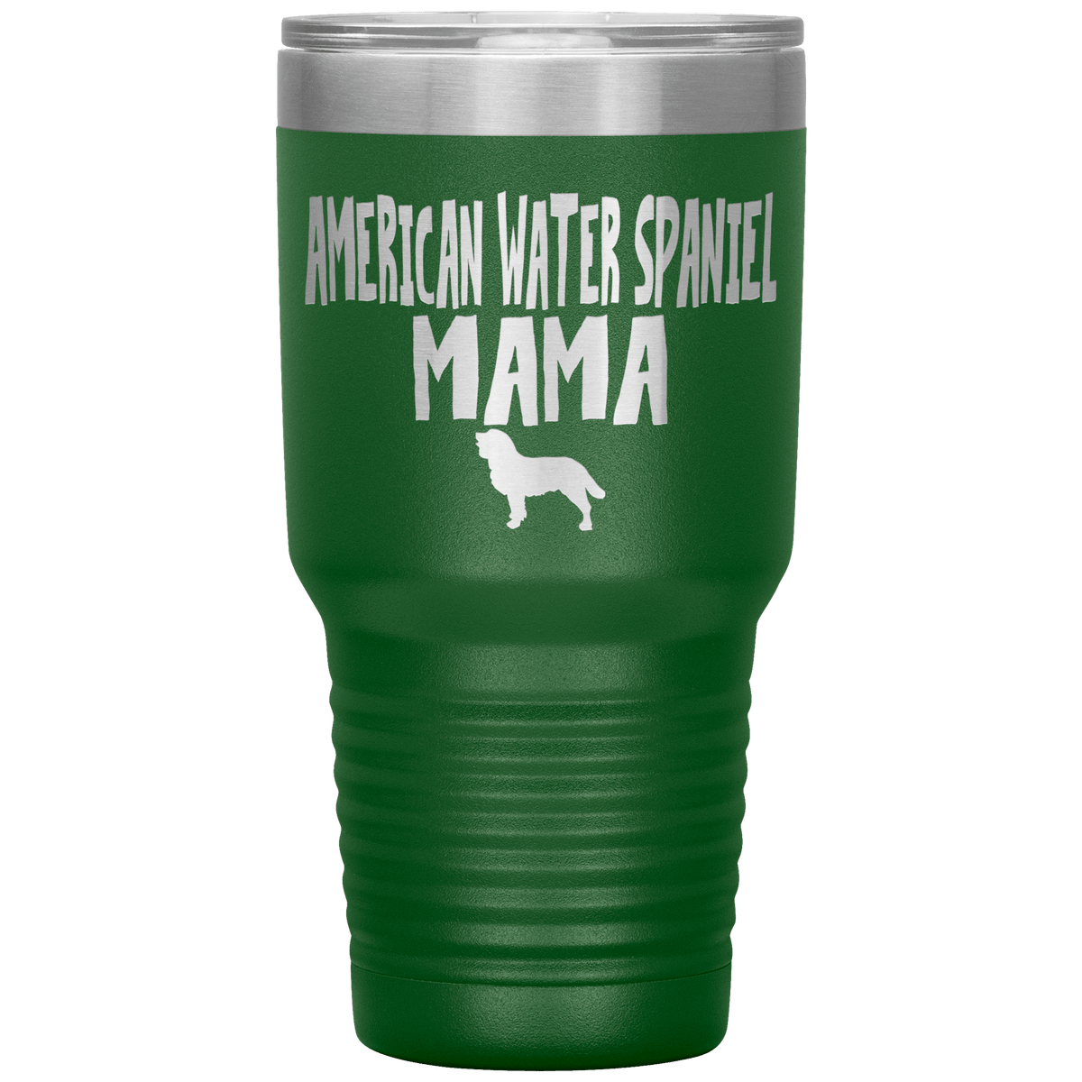 American Water Spaniel Mama 30 Oz Vacuum Tumbler Tumblers Green