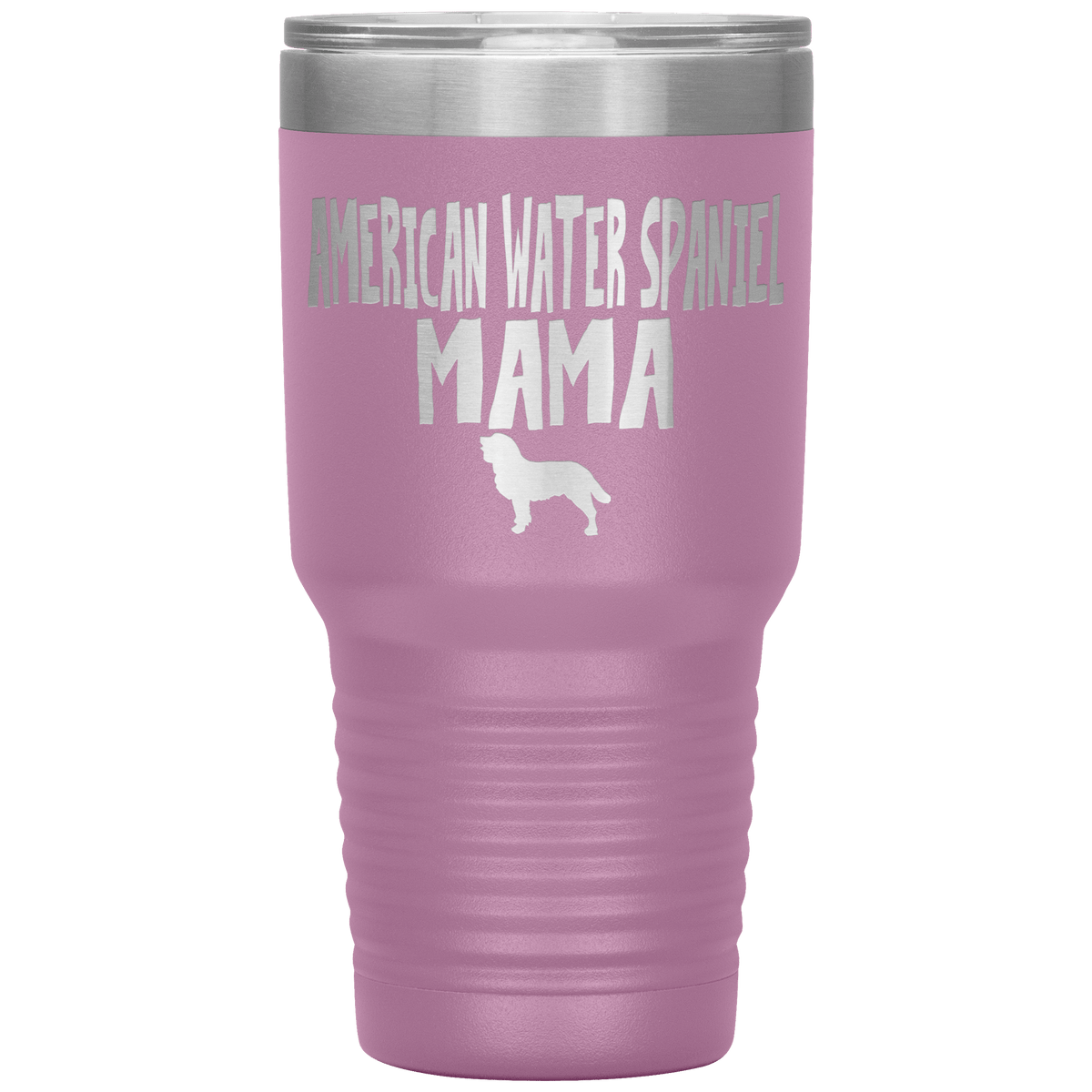 American Water Spaniel Mama 30 Oz Vacuum Tumbler Tumblers Light Purple