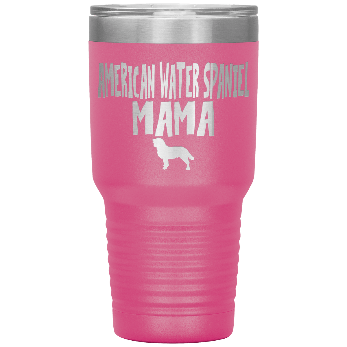 American Water Spaniel Mama 30 Oz Vacuum Tumbler Tumblers Pink