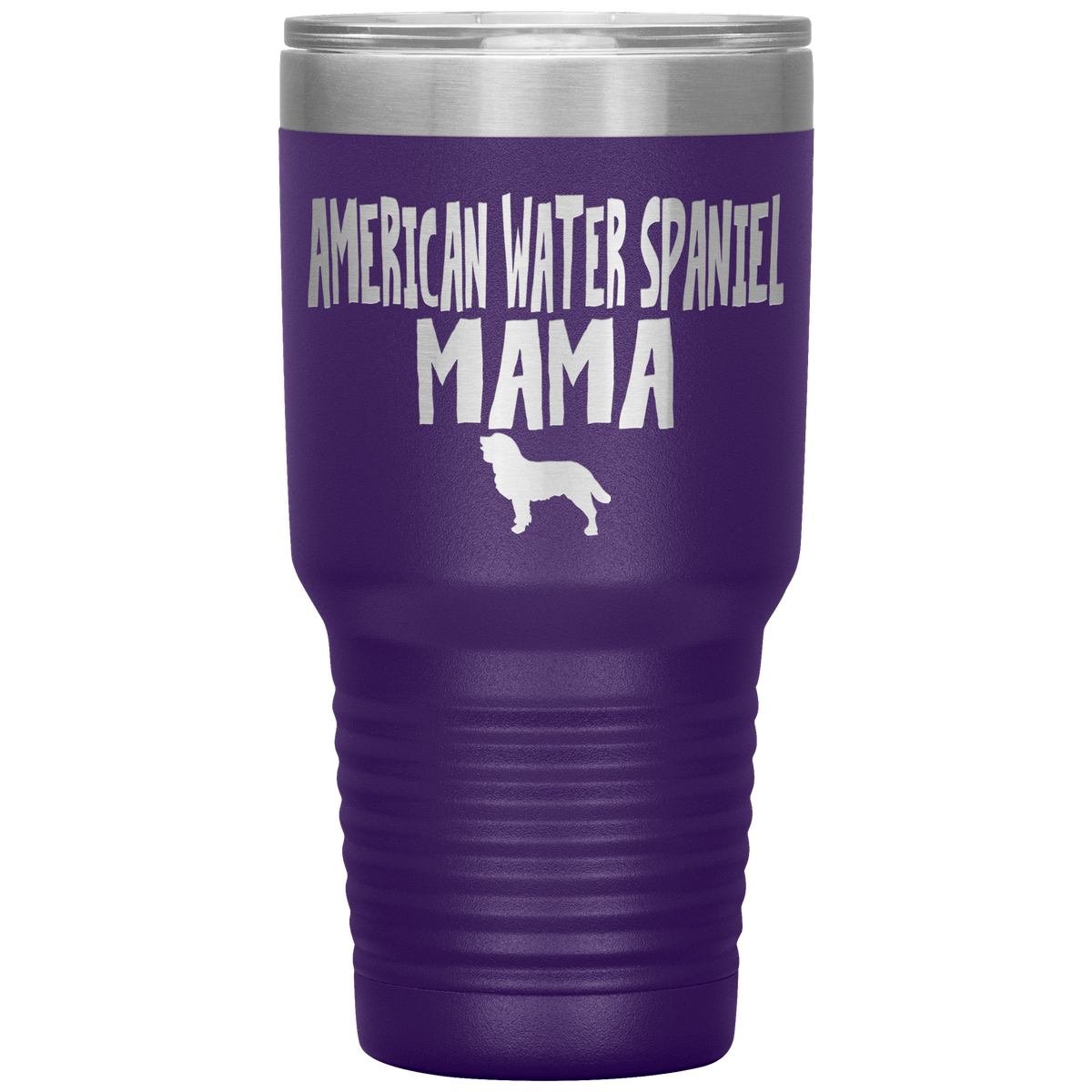 American Water Spaniel Mama 30 Oz Vacuum Tumbler Tumblers Purple