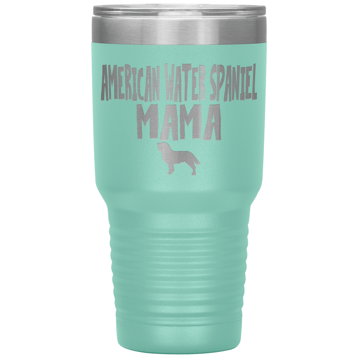 American Water Spaniel Mama 30 Oz Vacuum Tumbler Tumblers Teal