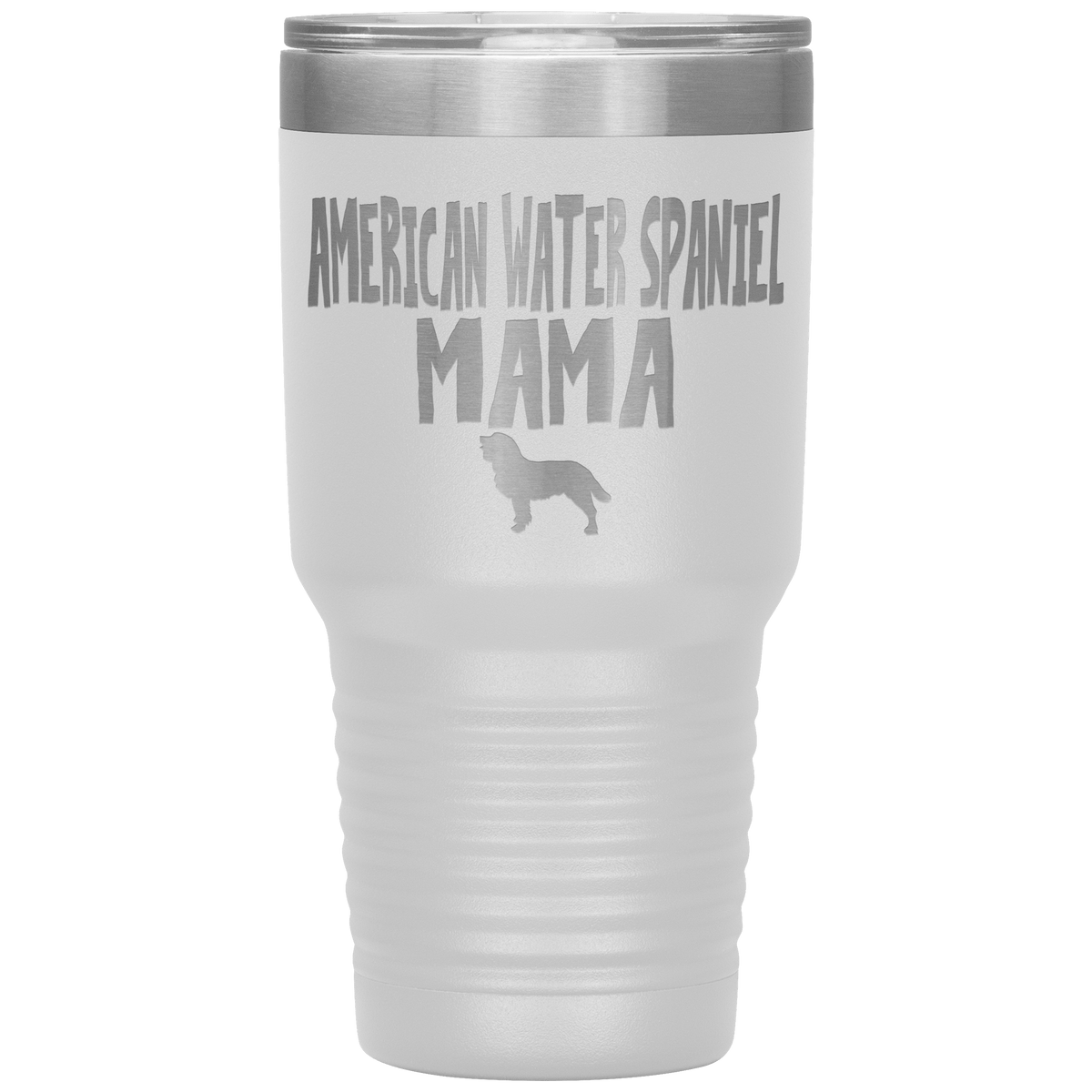 American Water Spaniel Mama 30 Oz Vacuum Tumbler Tumblers White