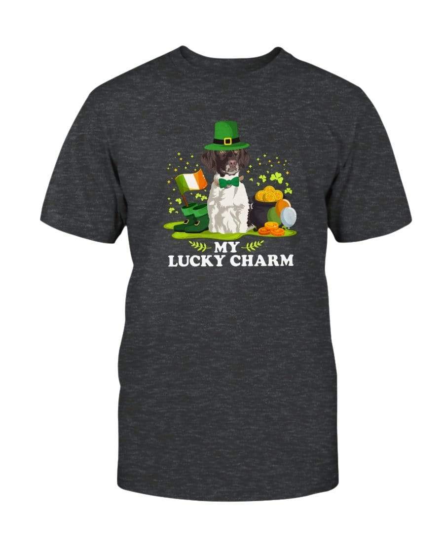 American Water Spaniel St. Patricks Day My Lucky Charm Unisex T-Shirt Shirts Dark Grey Heather / S