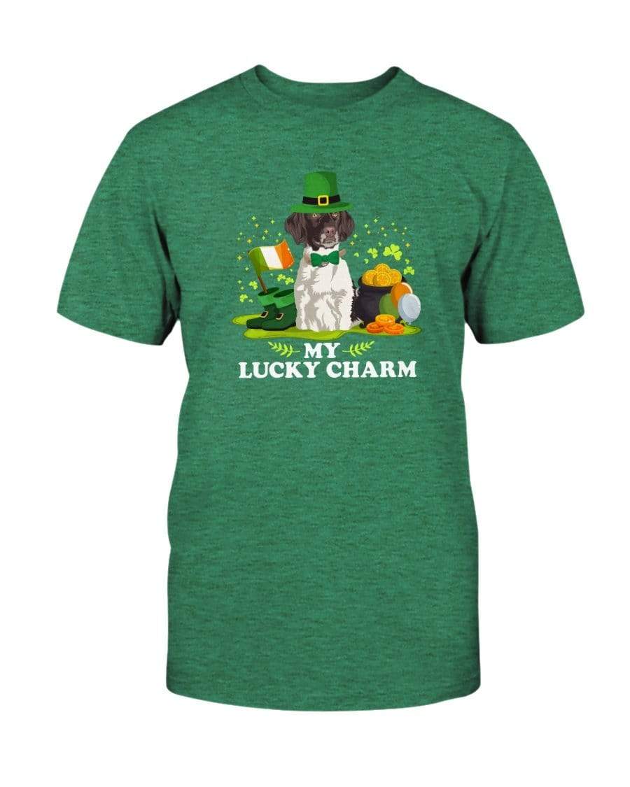 American Water Spaniel St. Patricks Day My Lucky Charm Unisex T-Shirt Shirts Heather Kelly / S