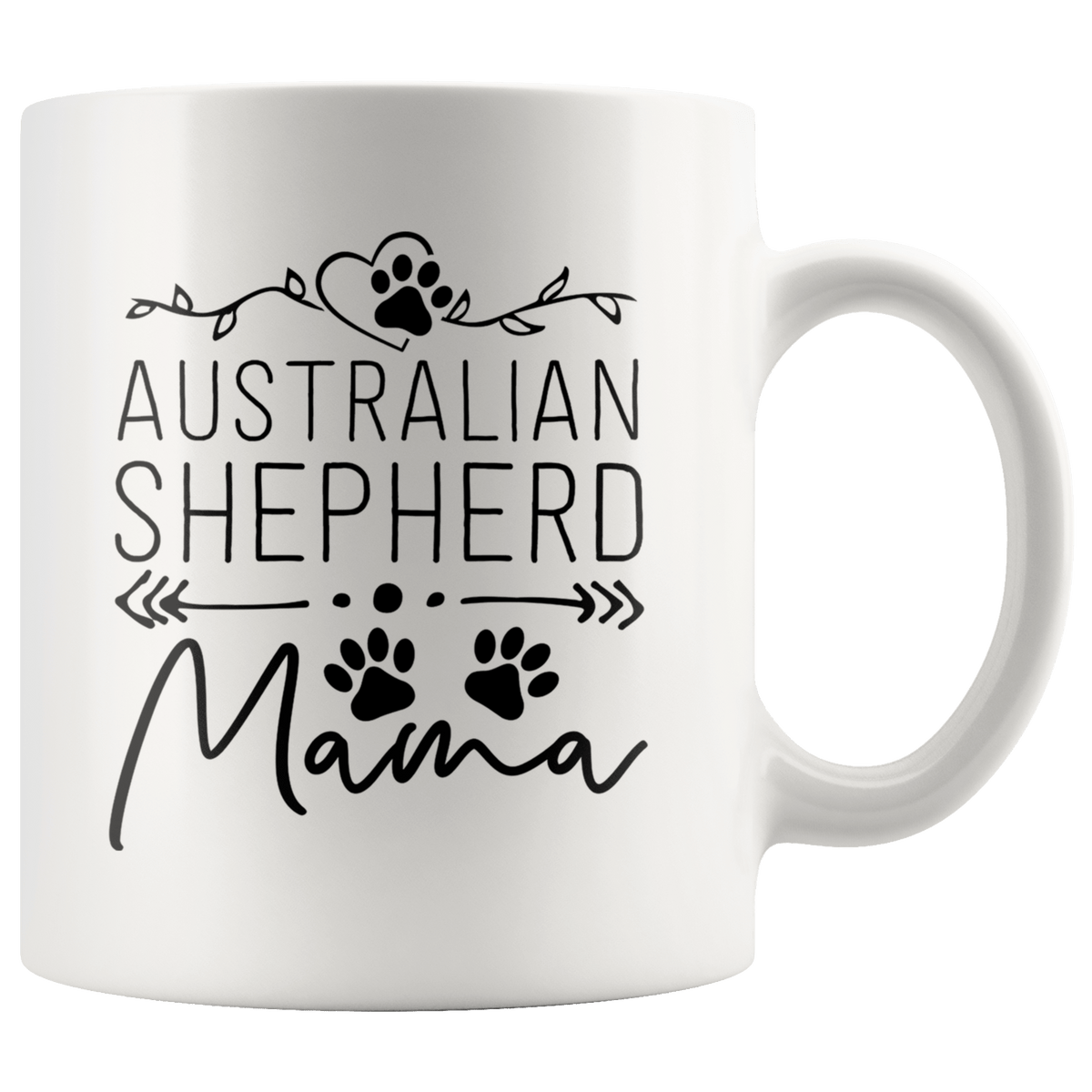 Australian Shepherd Dog Mama Coffee / Tea Ceramic Mug - 11oz / 15oz Drinkware 11oz Mug