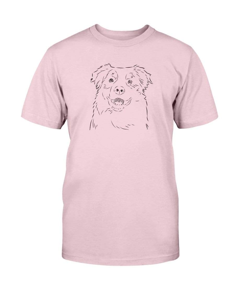 Australian Shepherd Doodle Doggies Super Soft Unisex T-Shirt Shirts Pink / S