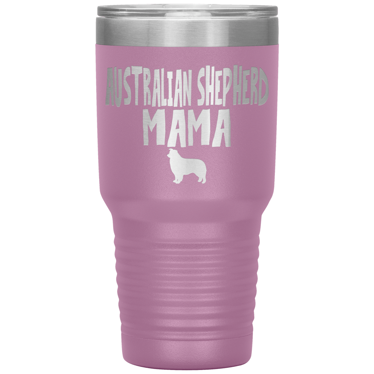 Australian Shepherd Mama 30 Oz Vacuum Tumbler Tumblers Light Purple