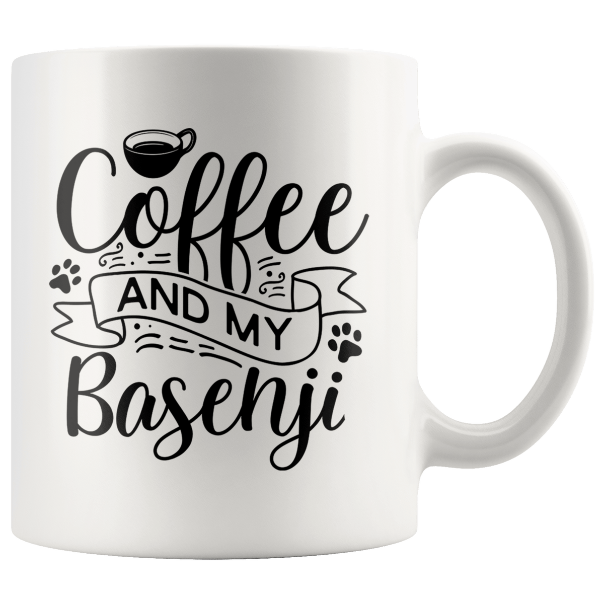 Basenji Coffee and my Dog Coffee / Tea Ceramic Mug - 11oz / 15oz Drinkware 11oz Mug