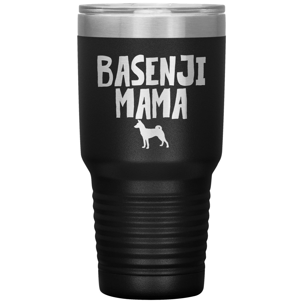 Basenji Mama 30 Oz Vacuum Tumbler Tumblers Black