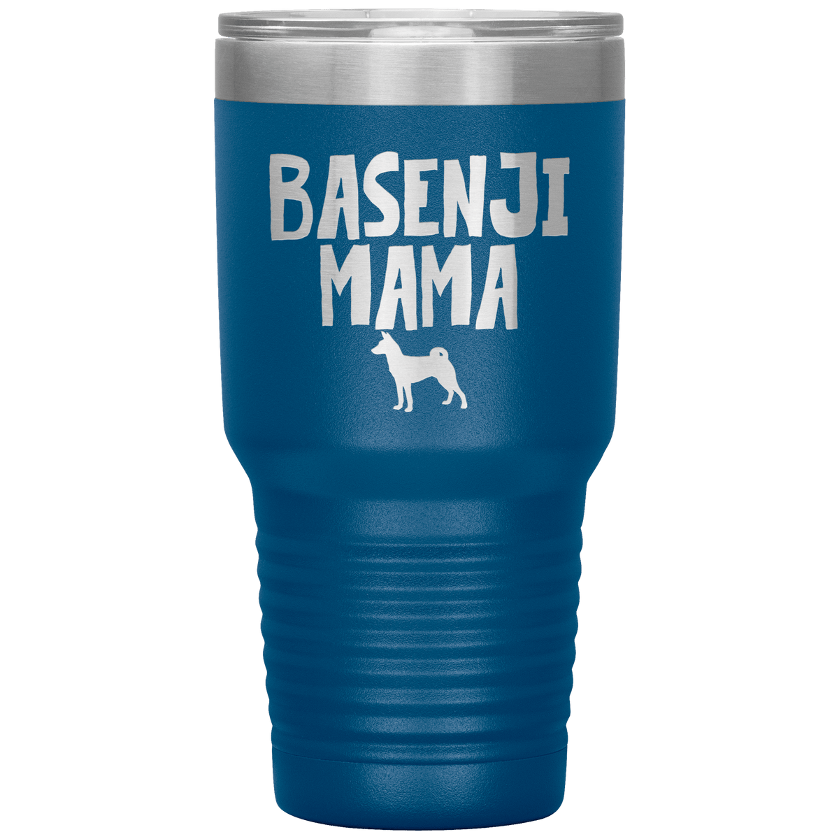 Basenji Mama 30 Oz Vacuum Tumbler Tumblers Blue