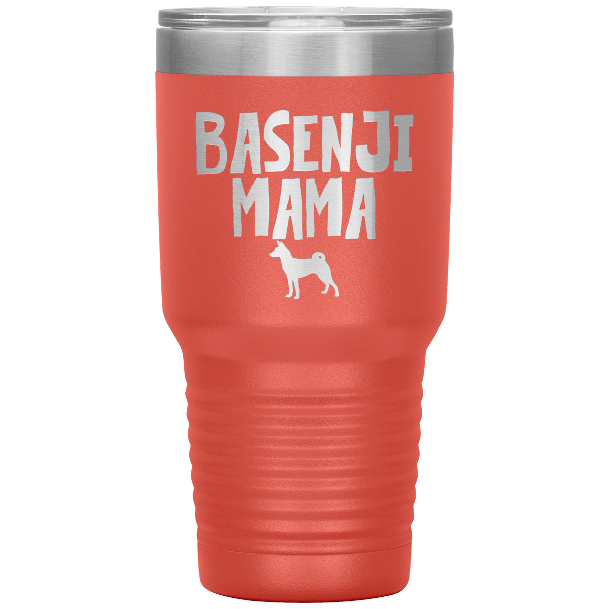 Basenji Mama 30 Oz Vacuum Tumbler Tumblers Coral