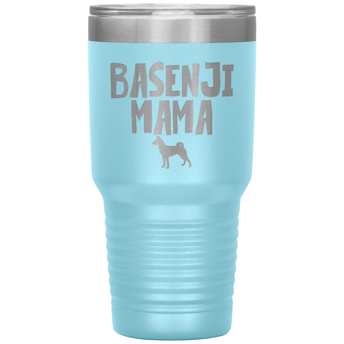 Basenji Mama 30 Oz Vacuum Tumbler Tumblers Light Blue