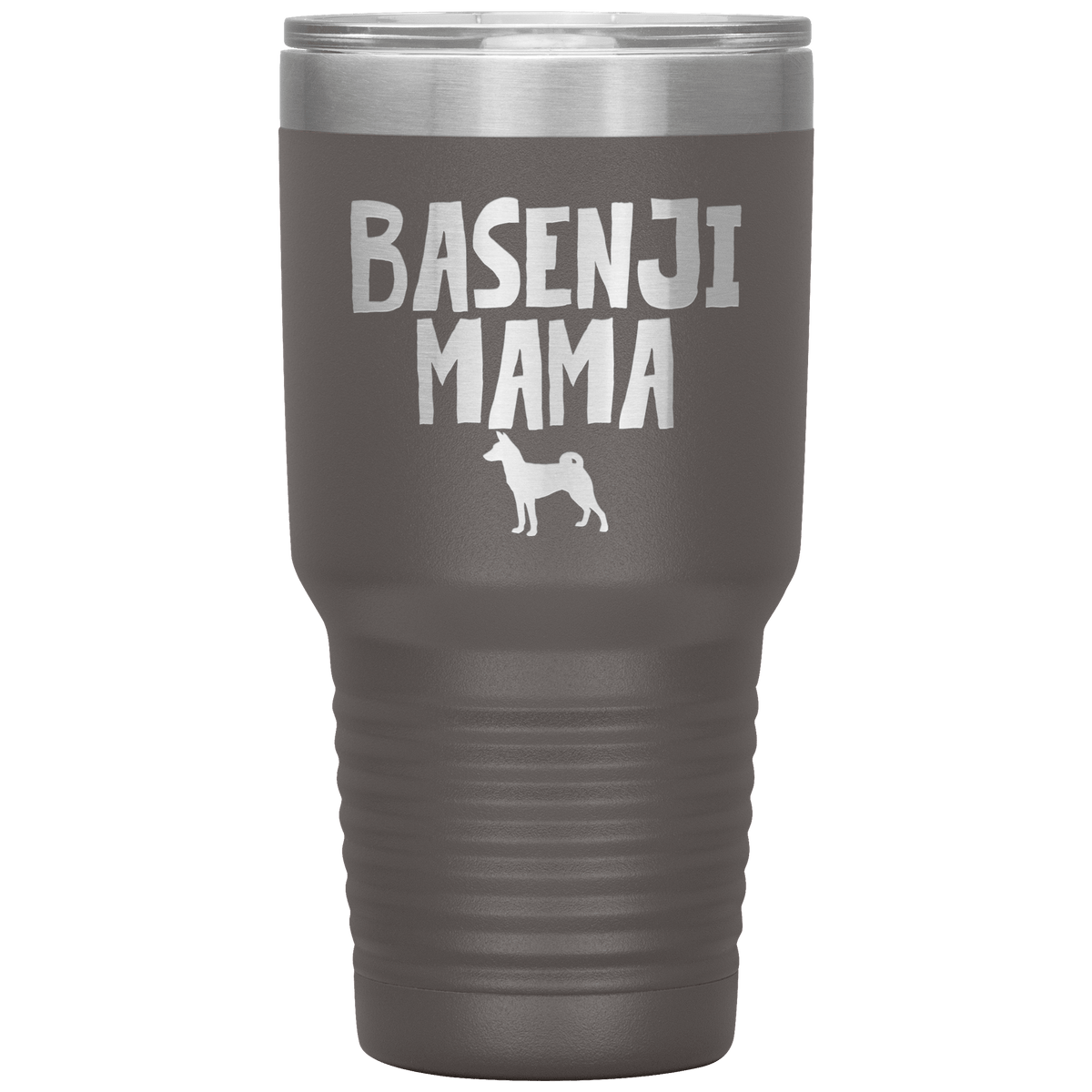 Basenji Mama 30 Oz Vacuum Tumbler Tumblers Pewter