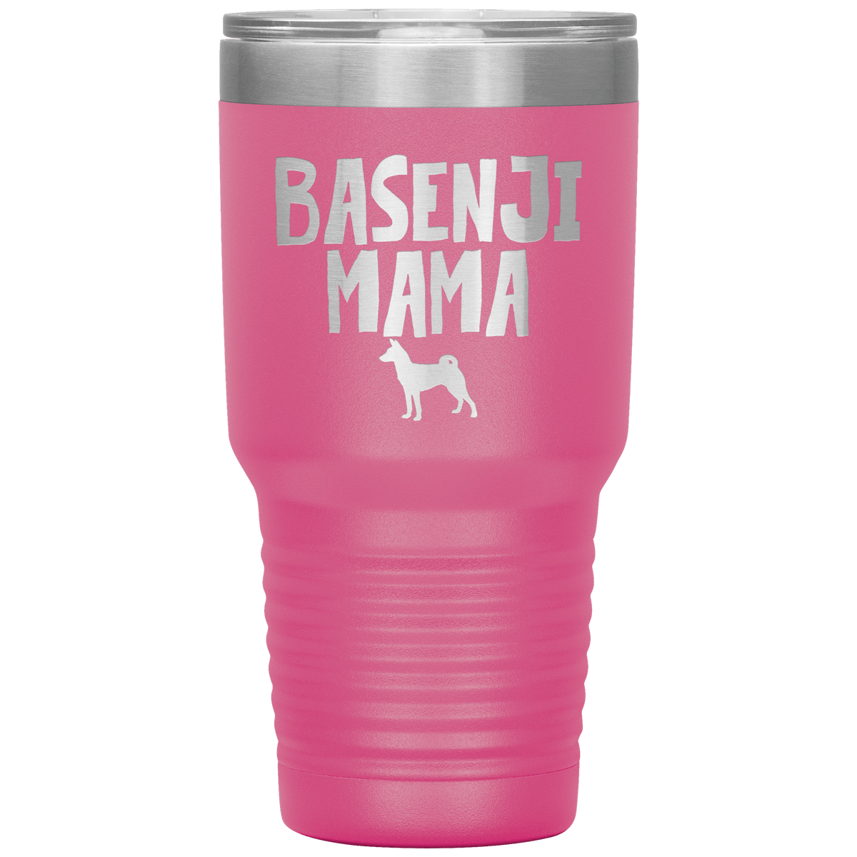 Basenji Mama 30 Oz Vacuum Tumbler Tumblers Pink