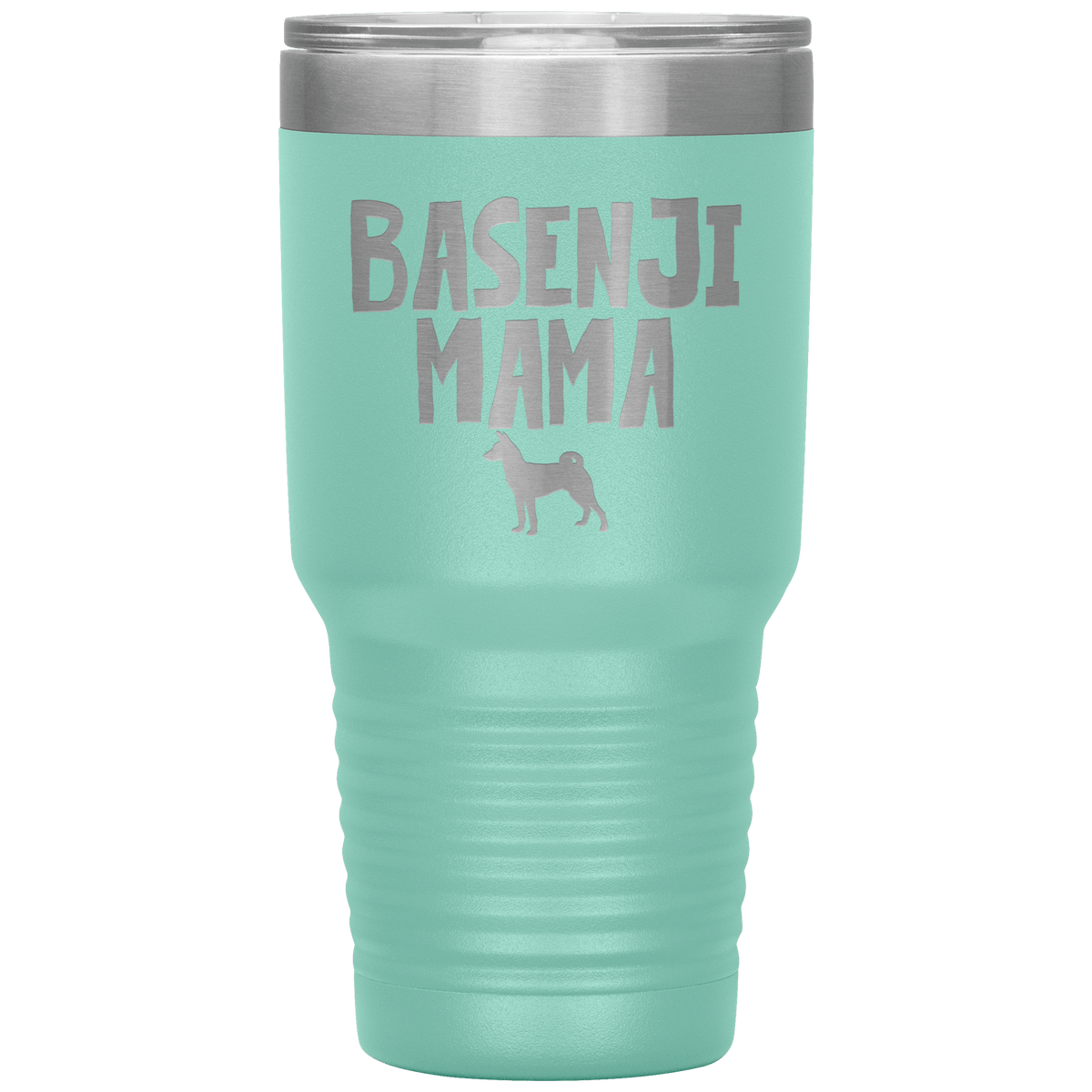 Basenji Mama 30 Oz Vacuum Tumbler Tumblers Teal
