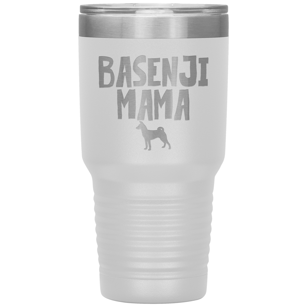 Basenji Mama 30 Oz Vacuum Tumbler Tumblers White