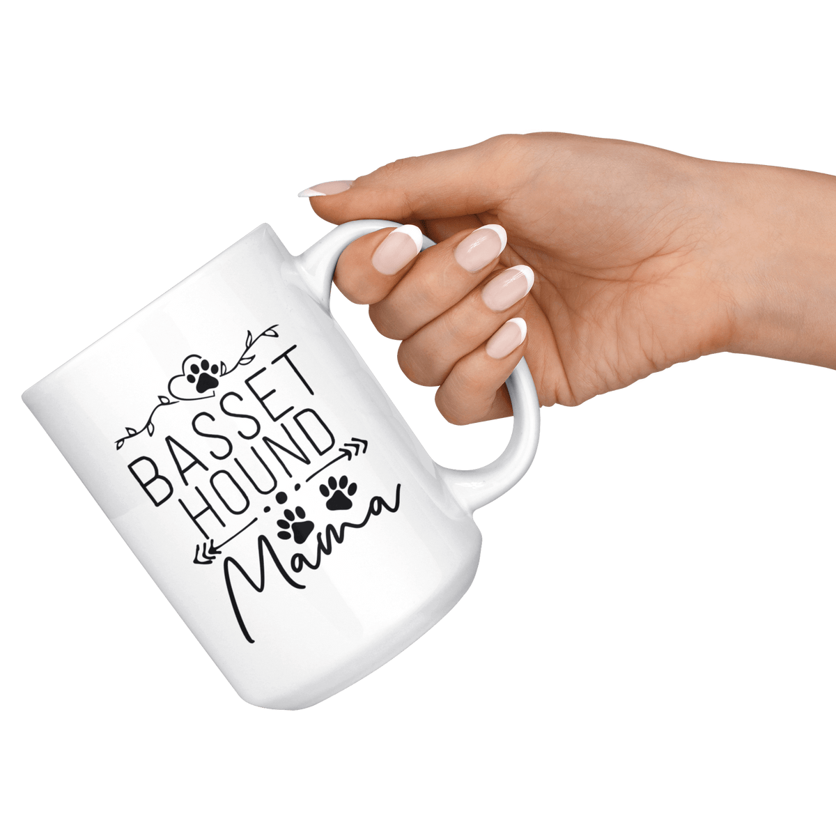Basset Hound Dog Mama Coffee / Tea Ceramic Mug - 11oz / 15oz Drinkware