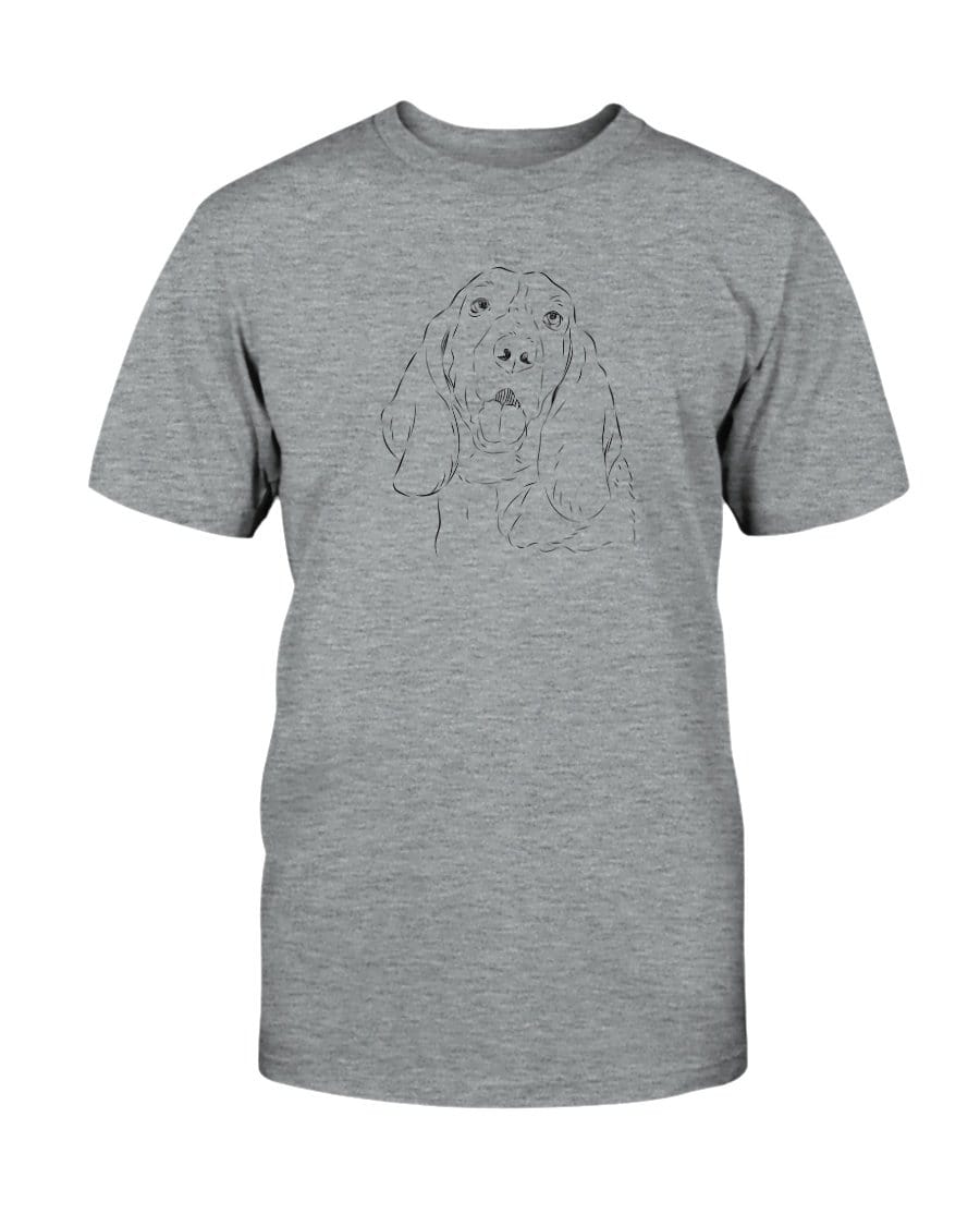 Basset Hound Doodle Doggies Super Soft Unisex T-Shirt Shirts Athletic Heather / S
