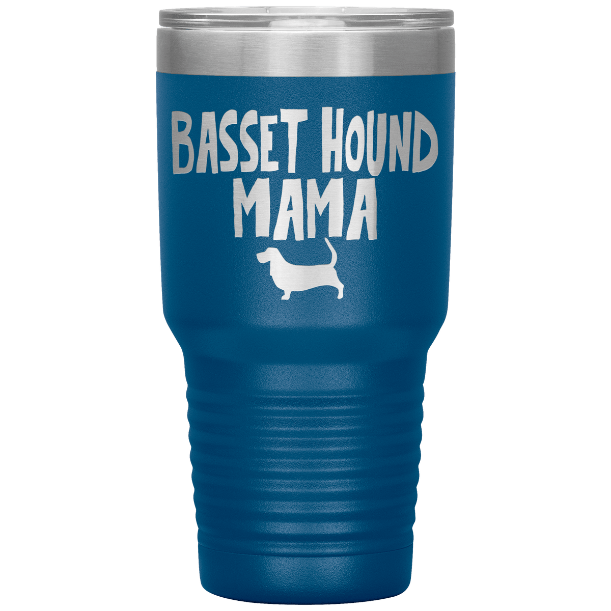 Basset Hound Mama 30 Oz Vacuum Tumbler Tumblers Blue