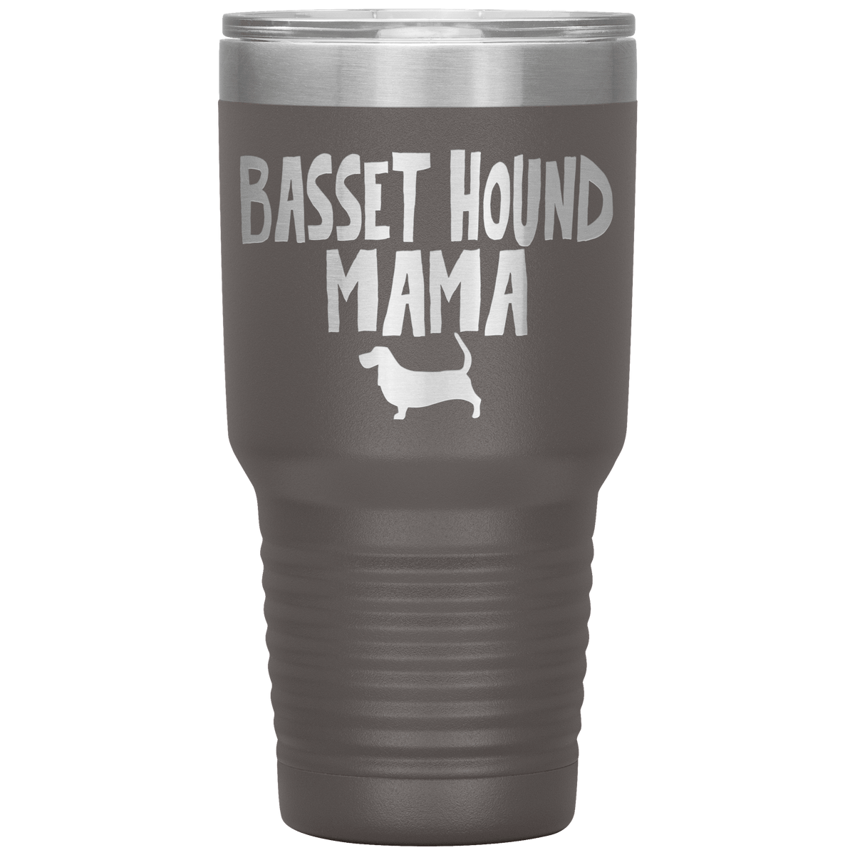 Basset Hound Mama 30 Oz Vacuum Tumbler Tumblers Pewter
