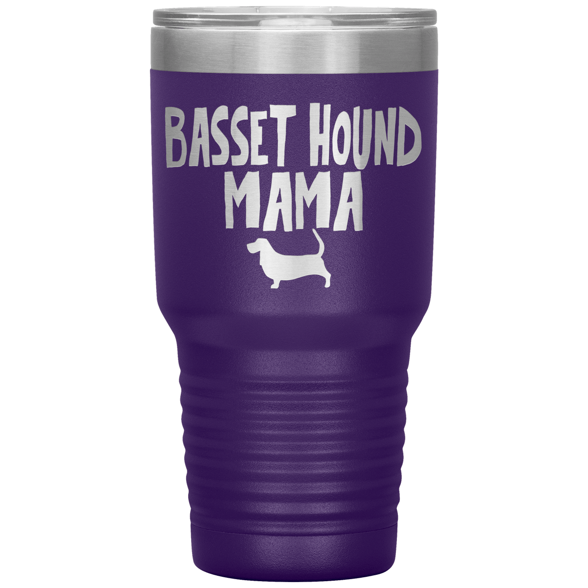 Basset Hound Mama 30 Oz Vacuum Tumbler Tumblers Purple