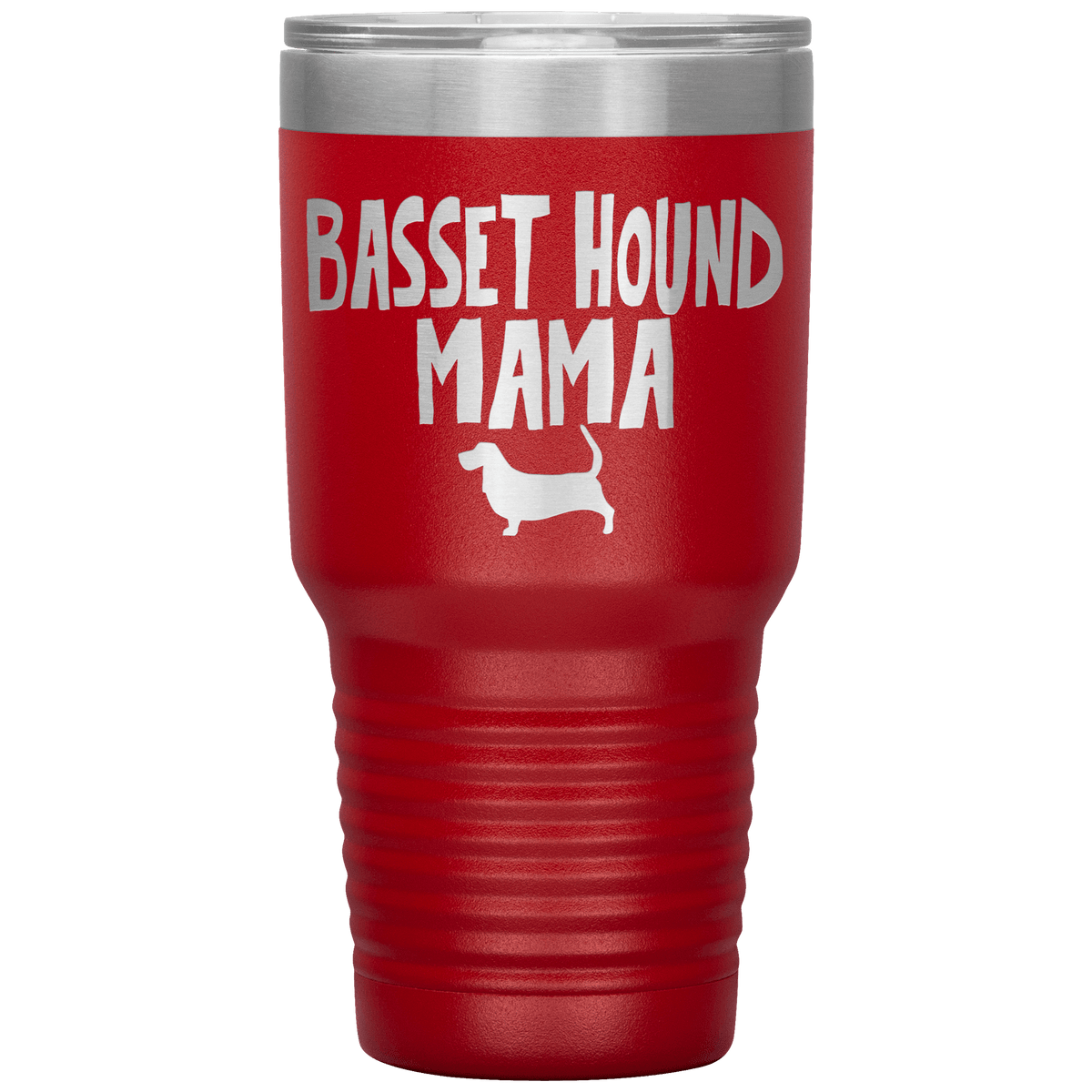 Basset Hound Mama 30 Oz Vacuum Tumbler Tumblers Red