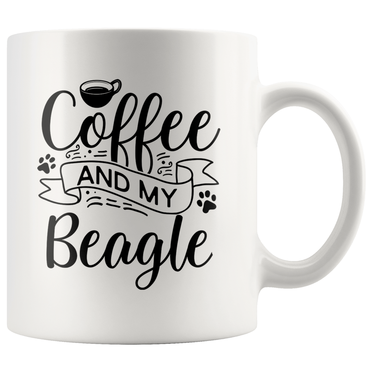 Beagle Coffee and my Dog Coffee / Tea Ceramic Mug - 11oz / 15oz Drinkware 11oz Mug