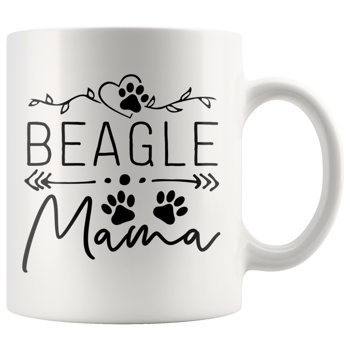 Beagle Dog Mama Coffee / Tea Ceramic Mug - 11oz / 15oz Drinkware 11oz Mug